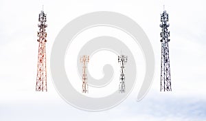 Telephone and internet transmission towers photo