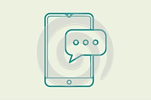 telephone message icon. icon related to UI elements. suitable for web site, app, user interfaces,element, printable etc. line icon