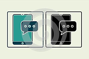 telephone message icon. icon related to UI elements. suitable for web site, app, user interfaces,element, printable etc. solid