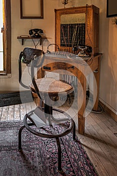 Telephone Operator`s Station With Chair