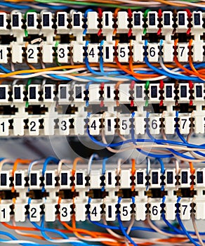 Telephone panel or switchboard