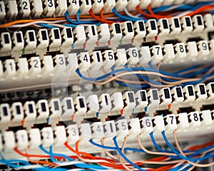 Telephone panel or switchboard