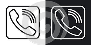 Telephone, phone or calls app icon for smartphone, tablet, laptop or other smart device with mobile interface