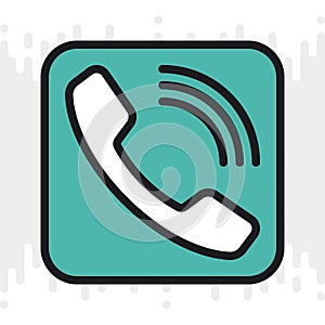 Telephone, phone or calls app icon for smartphone, tablet, laptop or other smart device with mobile interface
