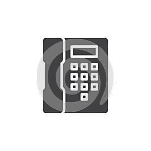 Telephone, phone icon vector, filled flat sign, solid pictogram isolated on white