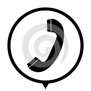 Telephone receiver - icon for web design