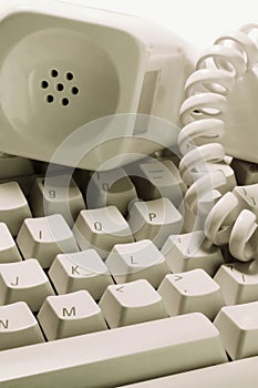 Telephone Reciever on Keyboard