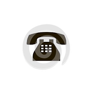 Telephone reciver vector icon, flat design best vector icon. Black Phone icon in flat style on white background. Icon for web