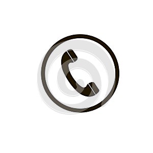 Telephone reciver vector icon, flat design best vector icon. Phone icon in flat style on white background. Phone sign