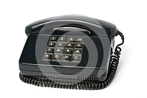 Telephone set of black color