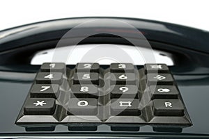 Telephone set of black color