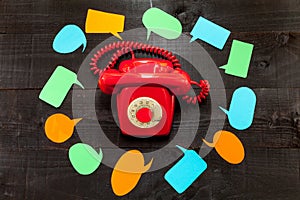 The telephone and the speech ballons