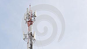 Telephone towers in Phichit Province, Thailand