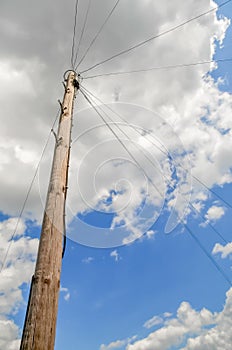 Telephone utility pole