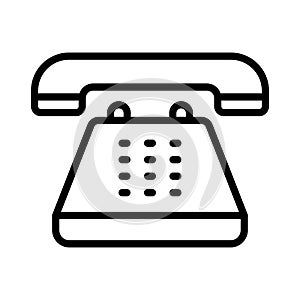 Telephone vector color line icon