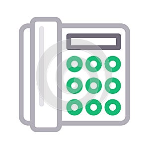 Telephone vector color line icon