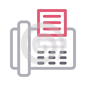 Telephone vector color line icon