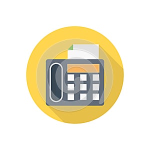 Telephone vector flat color icon