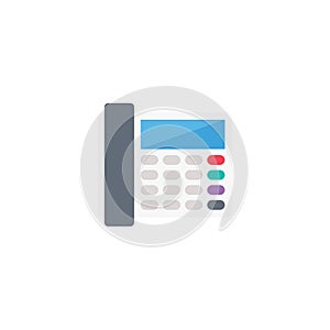 Telephone vector flat colour icon