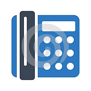 Telephone vector glyph color icon