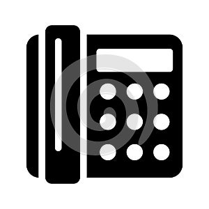 Telephone vector glyph flat icon