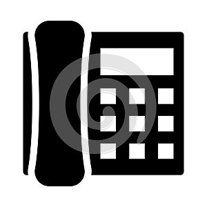 Telephone vector glyph flat icon