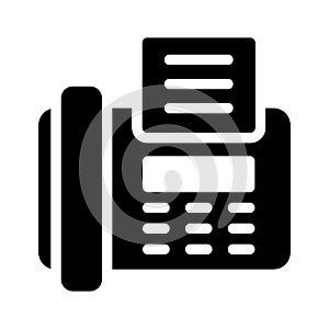 Telephone vector glyph flat icon