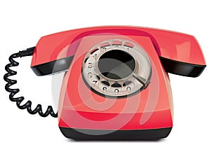 Telephone vintage, isolated. Vector Illustration