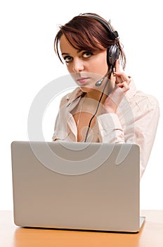 Telephonist on a company help desk