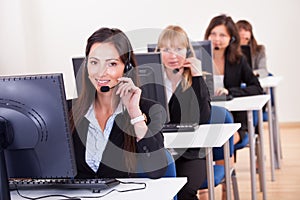 Telephonists in a call centre