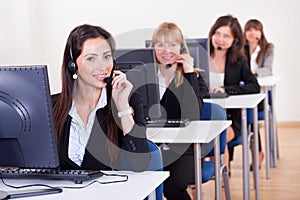 Telephonists in a call centre