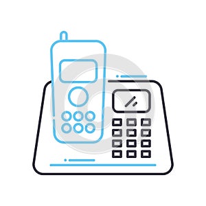 telephony line icon, outline symbol, vector illustration, concept sign