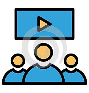 Telepresence Isolated Vector icon which can easily modify or edit