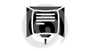 teleprompter electronic equipment glyph icon animation