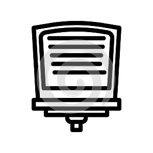 teleprompter news media line icon vector illustration