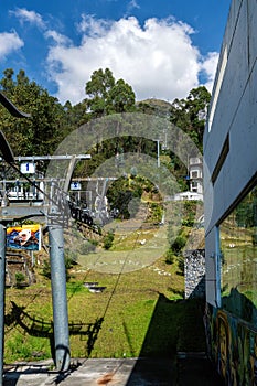 The Telerifico cable car , Quito, capital city of Ecuador, South America