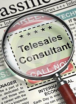 Telesales Consultant Join Our Team. 3D. photo