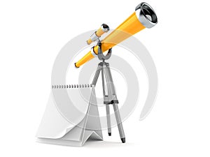 Telescope with blank calendar