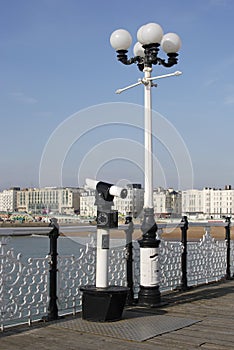 Telescope on Brighton Pier. England