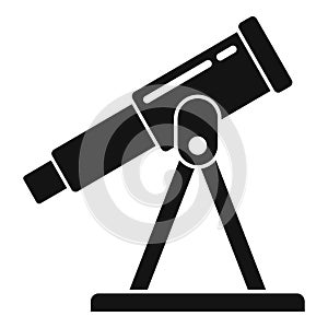 Telescope exploration icon, simple style