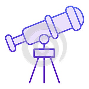 Telescope flat icon. Spyglass violet icons in trendy flat style. Ocular gradient style design, designed for web and app