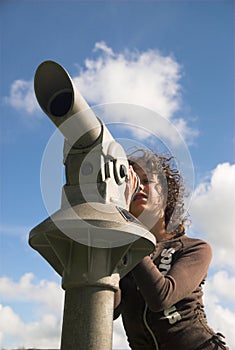 Telescope girl