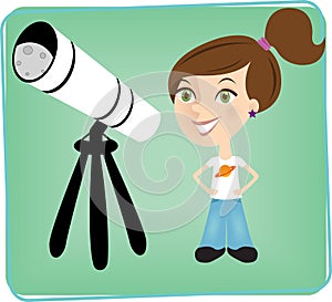 Telescope girl