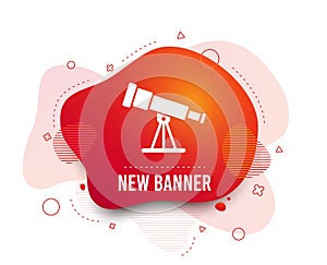 Telescope icon. Spyglass tool symbol. Vector