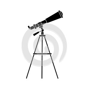 Telescope icon vector. Astronomy illustration sign. Spyglass symbol or logo.