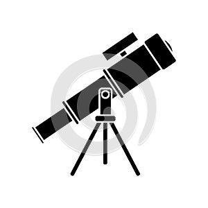 Telescope icon vector. Astronomy illustration sign. Spyglass symbol or logo.