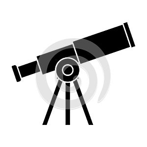 Telescope icon vector. Astronomy illustration sign. Spyglass symbol or logo.