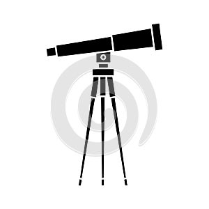 Telescope icon vector. Astronomy illustration sign. Spyglass symbol or logo.