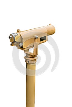 Telescope isolated against white background