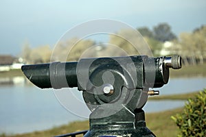 Telescope in the marshes of El RocÃÂ­o, Spain photo